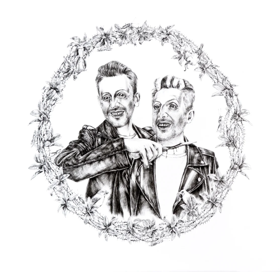 Kill me With Happıness, 100x100cm , Ink on Paper, 2014 (Private Collection)