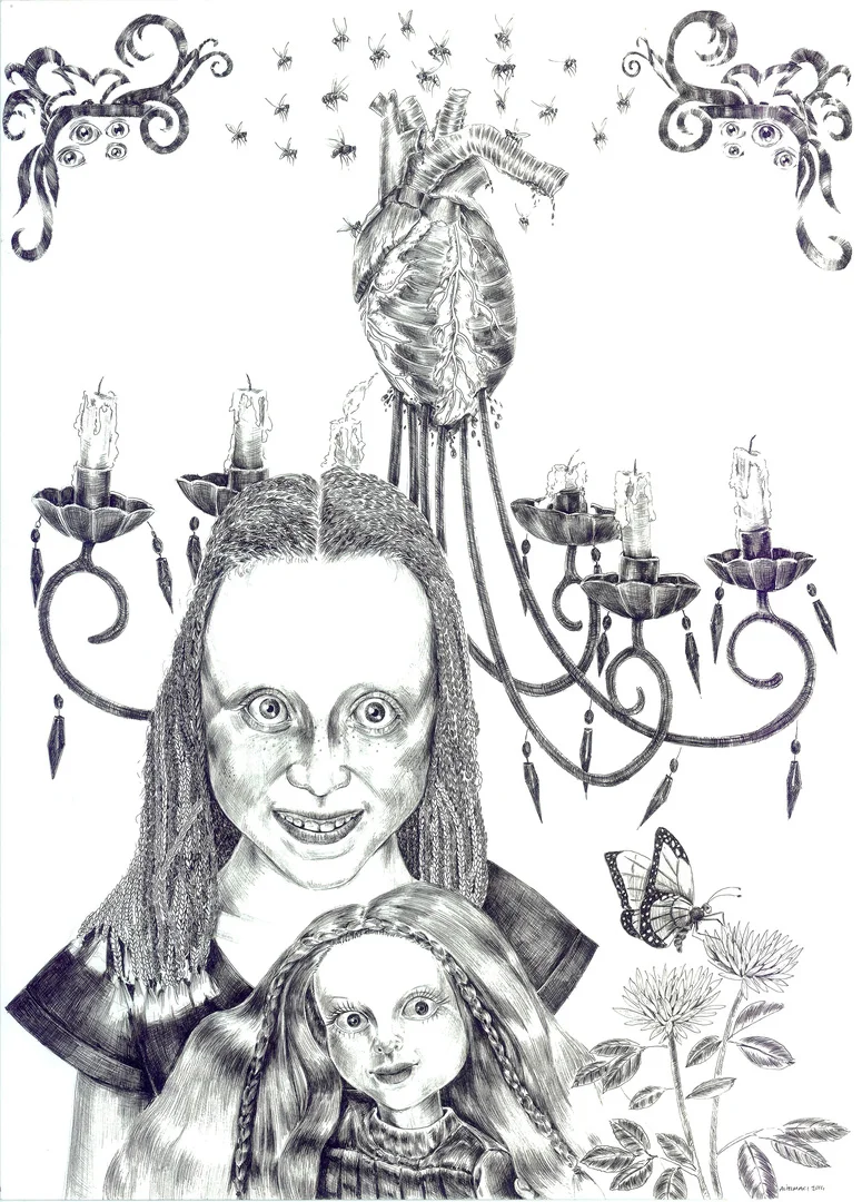 Make me Believe in What You Want II, 70x50cm , Ink on Paper, 2014 (Private Collection)