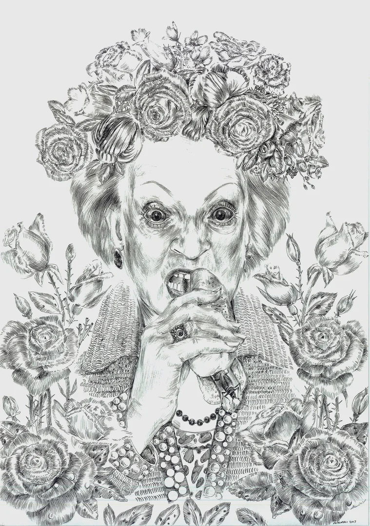 I Can't Doubt My Love XVI, 70x50 cm, Ink on Paper, 2013 (Private Collection)
