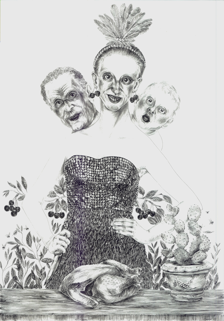  I Can't Doubt My Love XI, 70x50 cm, Ink on Paper, 2013  (Private Collection) 