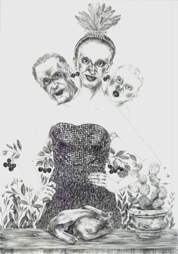I Can't Doubt My Love XI, 70x50 cm, Ink on Paper, 2013 (Private Collection)