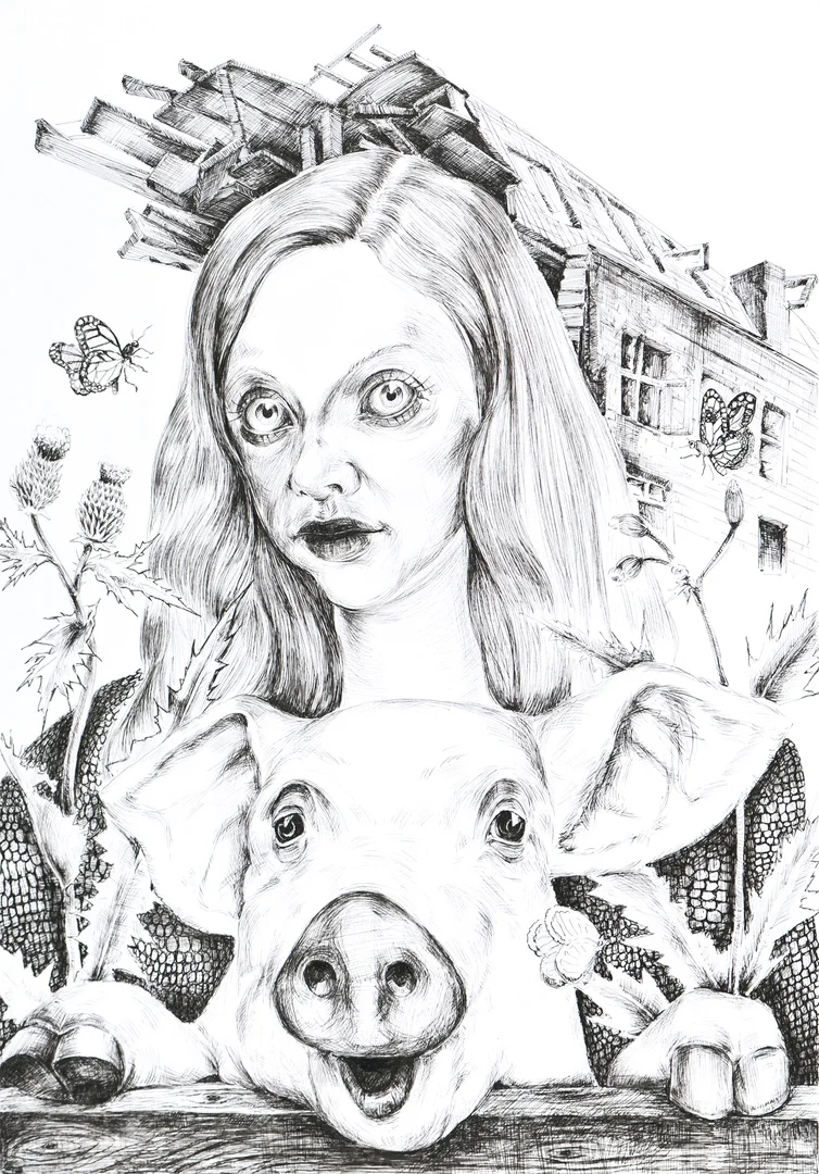 I Can't Doubt My Love II, 70x50 cm, Ink on Paper, 2013 (Private Collection)