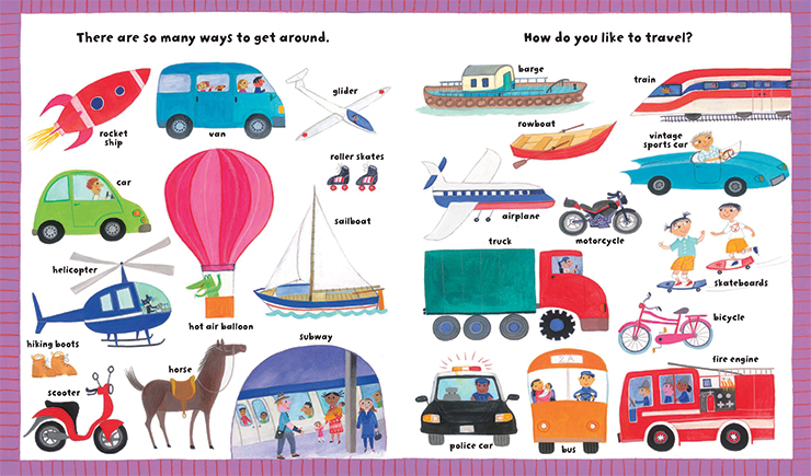 My Big Barefoot Book of Wonderful Words children's literature transportation illustration