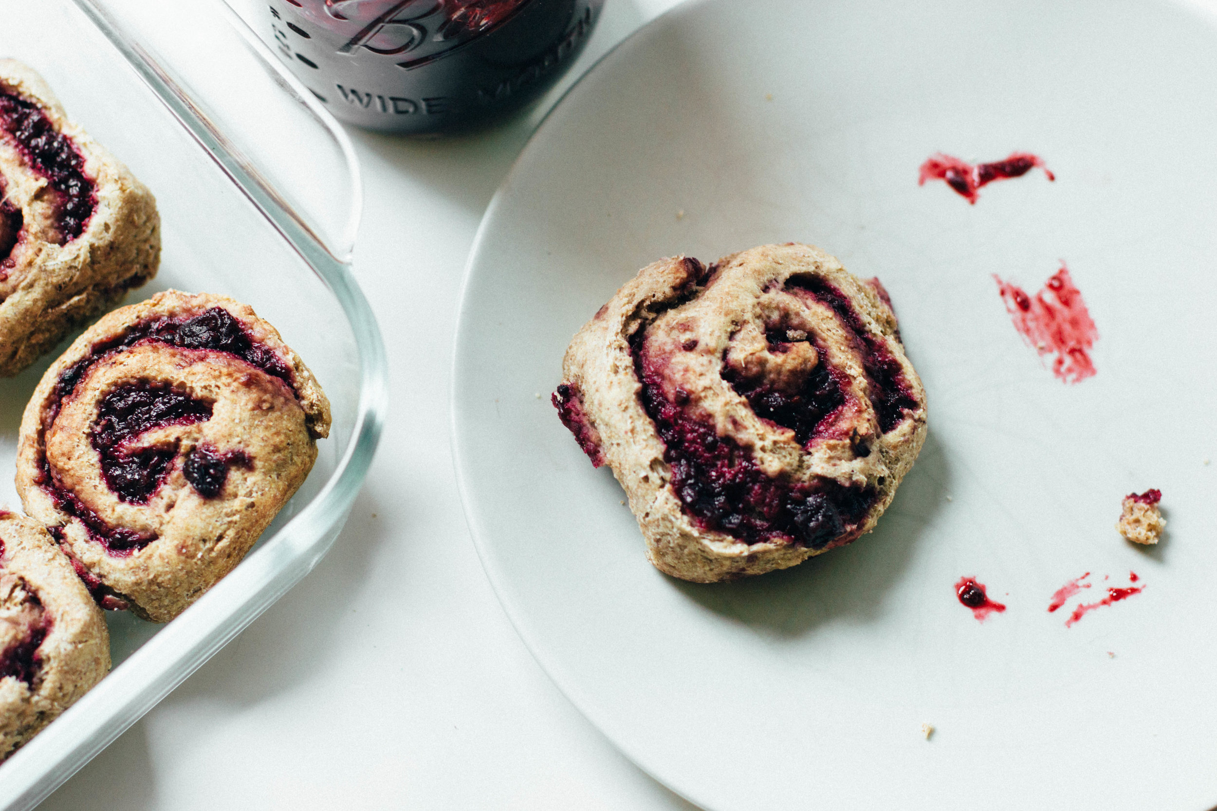 buckwheat, blackberry & rosemary rolls