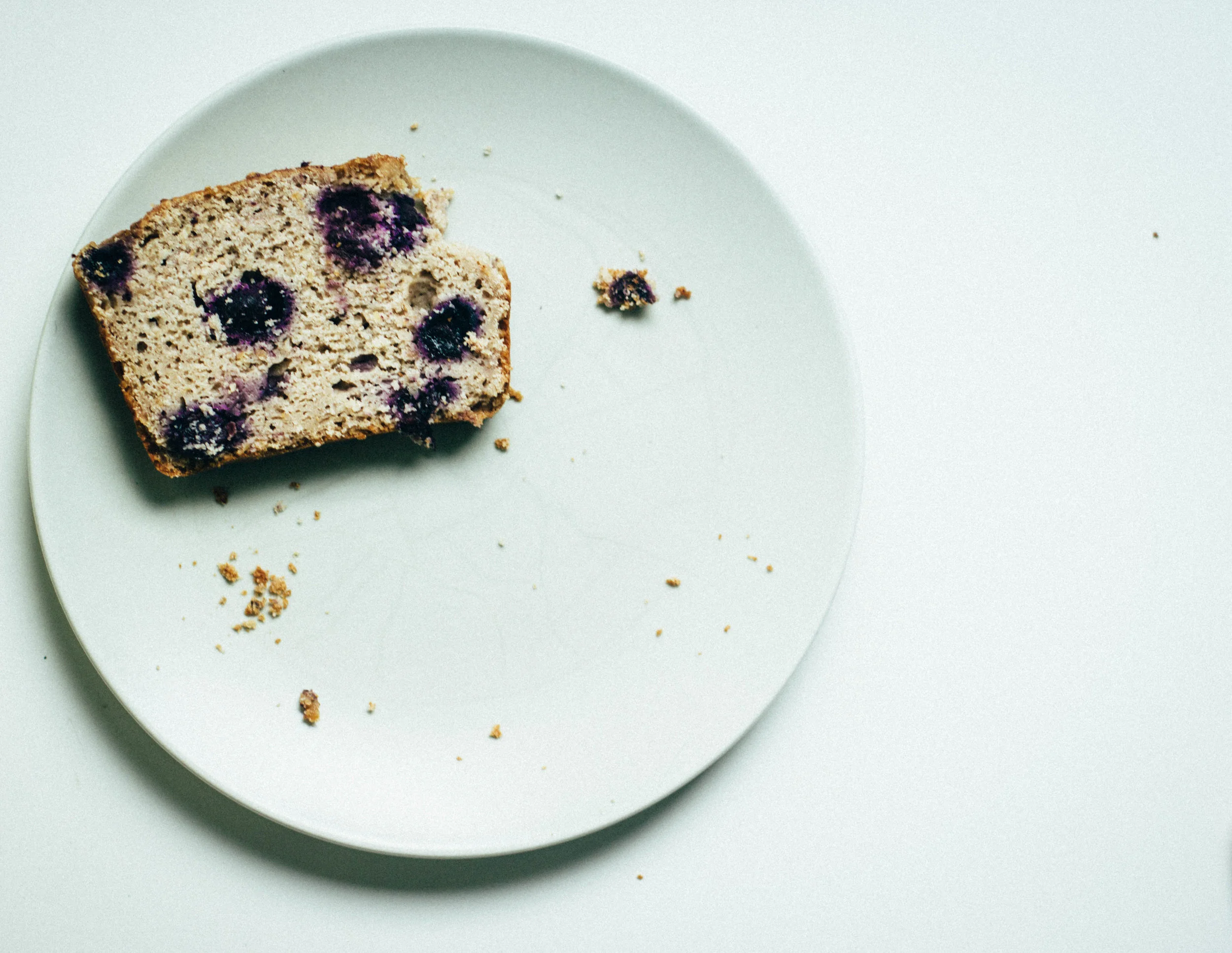 nutmeg and pear | gluten free + whole grain lemon-blueberry loaf cake (refined sugar free + dairy free easily)