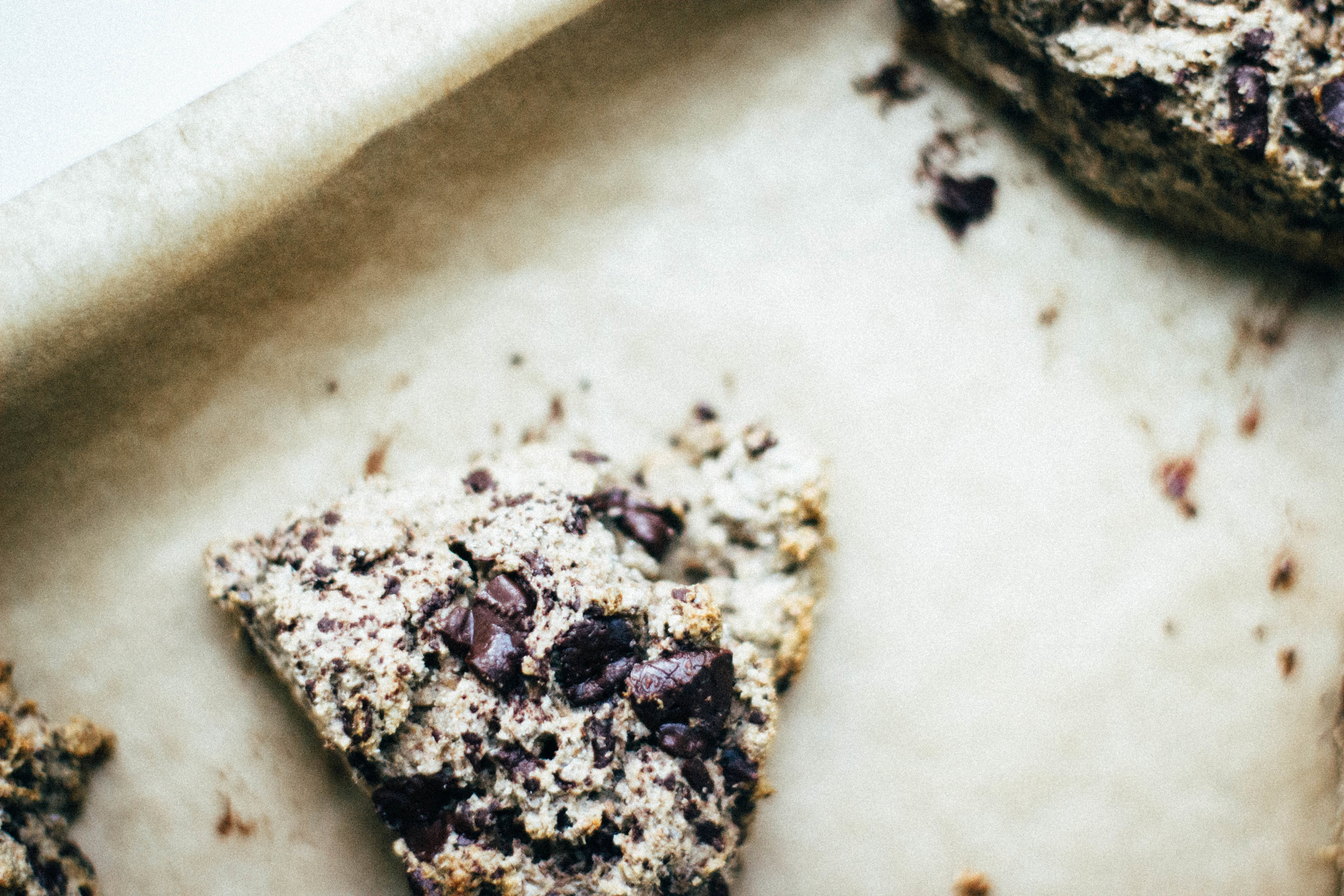 dark chocolate + cardamom rye scones