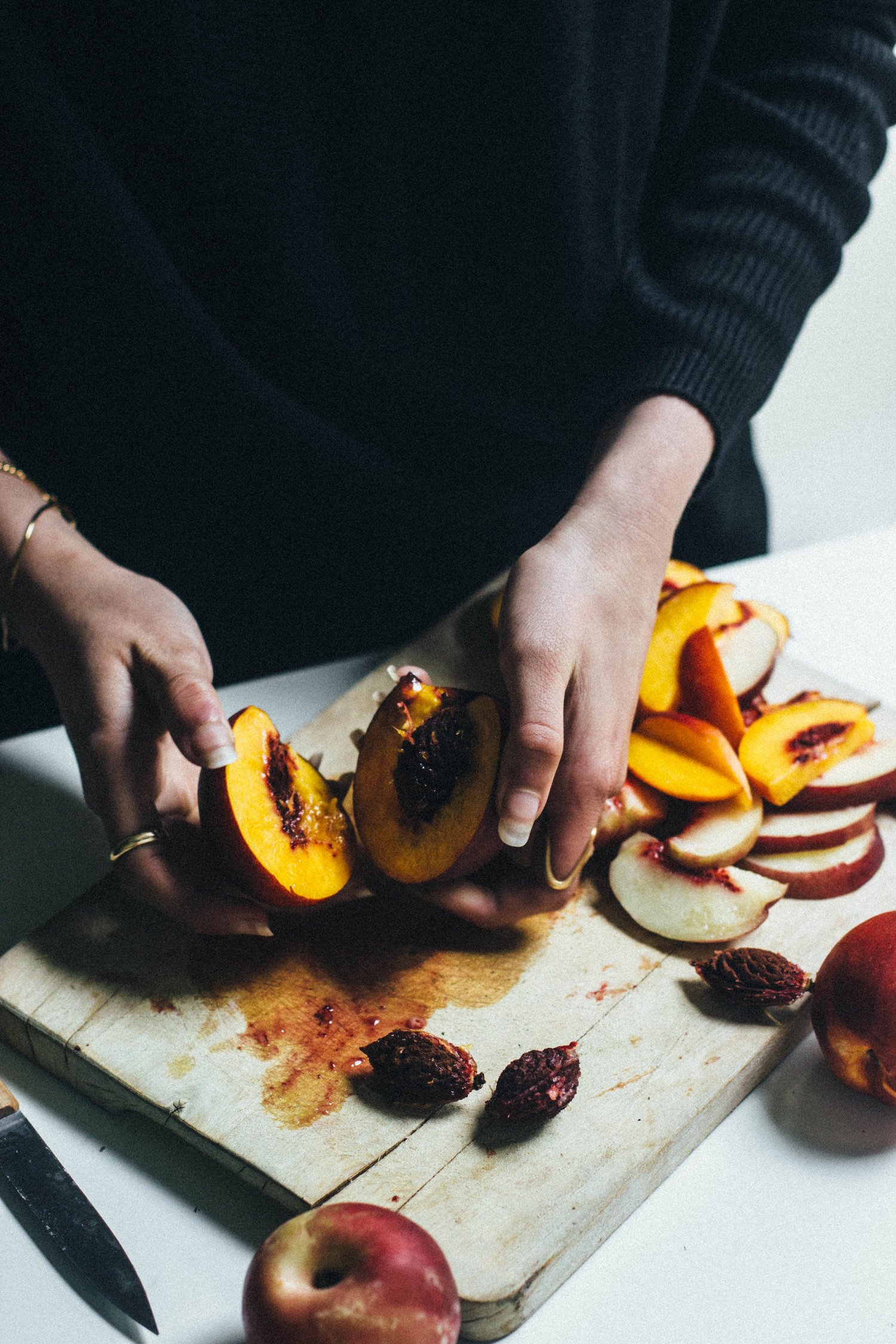 nectarine + oat cobbler