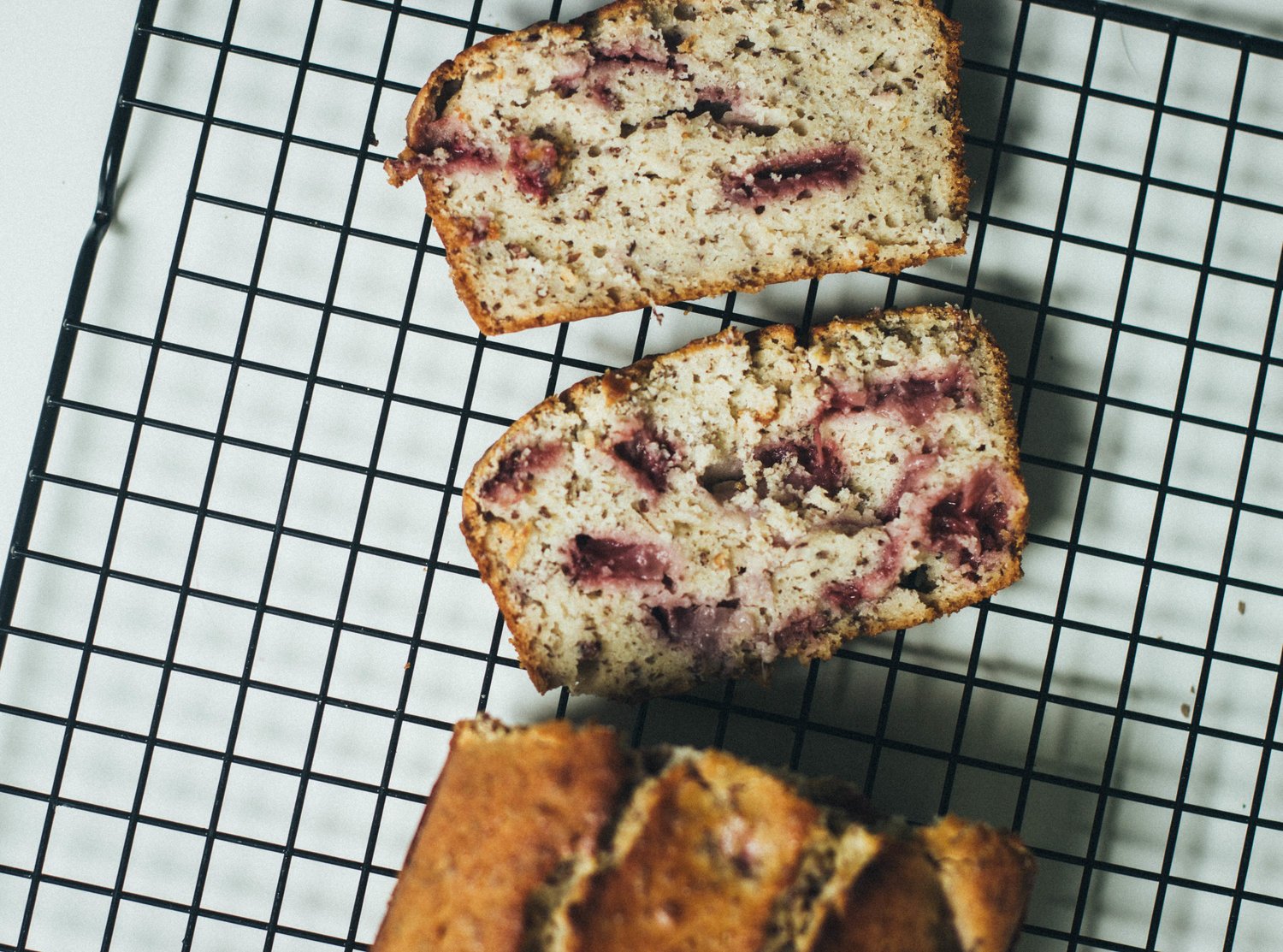 strawberry flax loaf