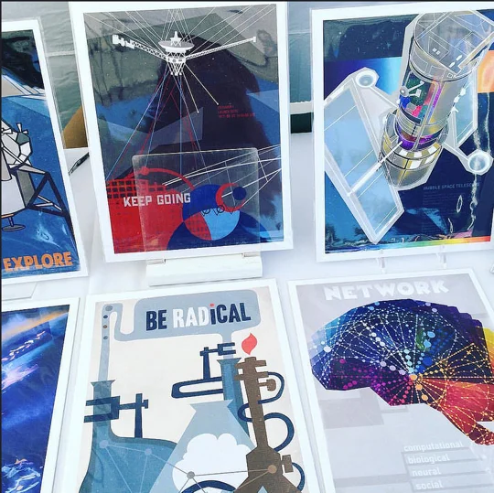 Stellar Science Series prints by Jedediah Dore, @jedidore. Credit : Hayley Gillespie Art.Science.Gallery