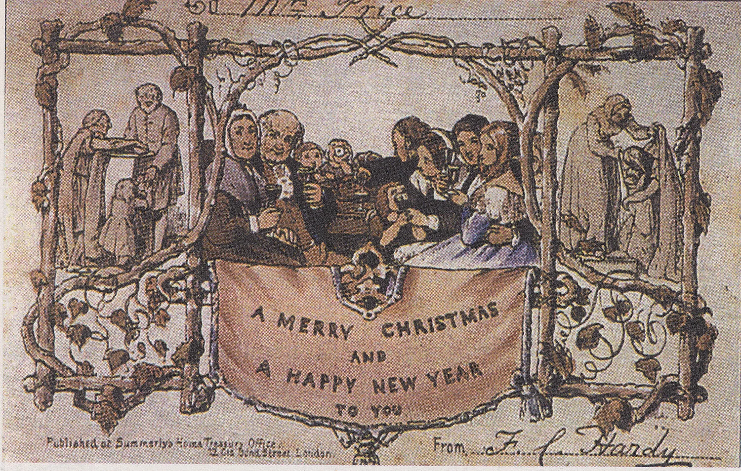 Image of the first Christmas card | JC Horsley via Wikipedia Commons