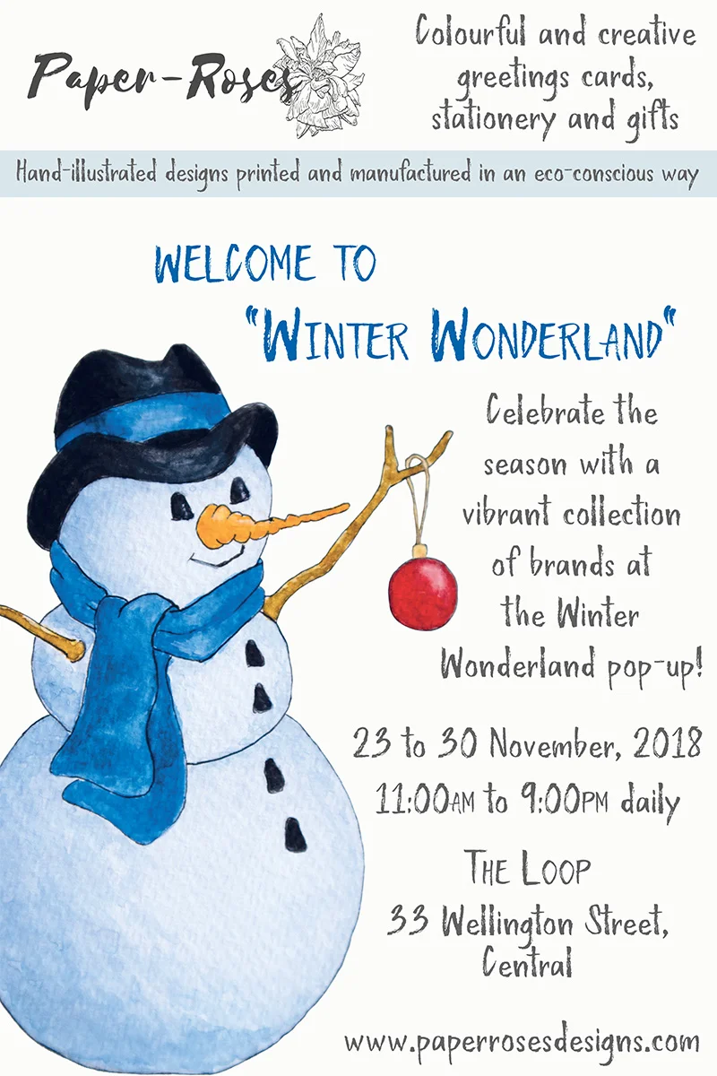 Paper-Roses | Events | Winter Wonderland Pop-Up | 23 to 30 November 2018