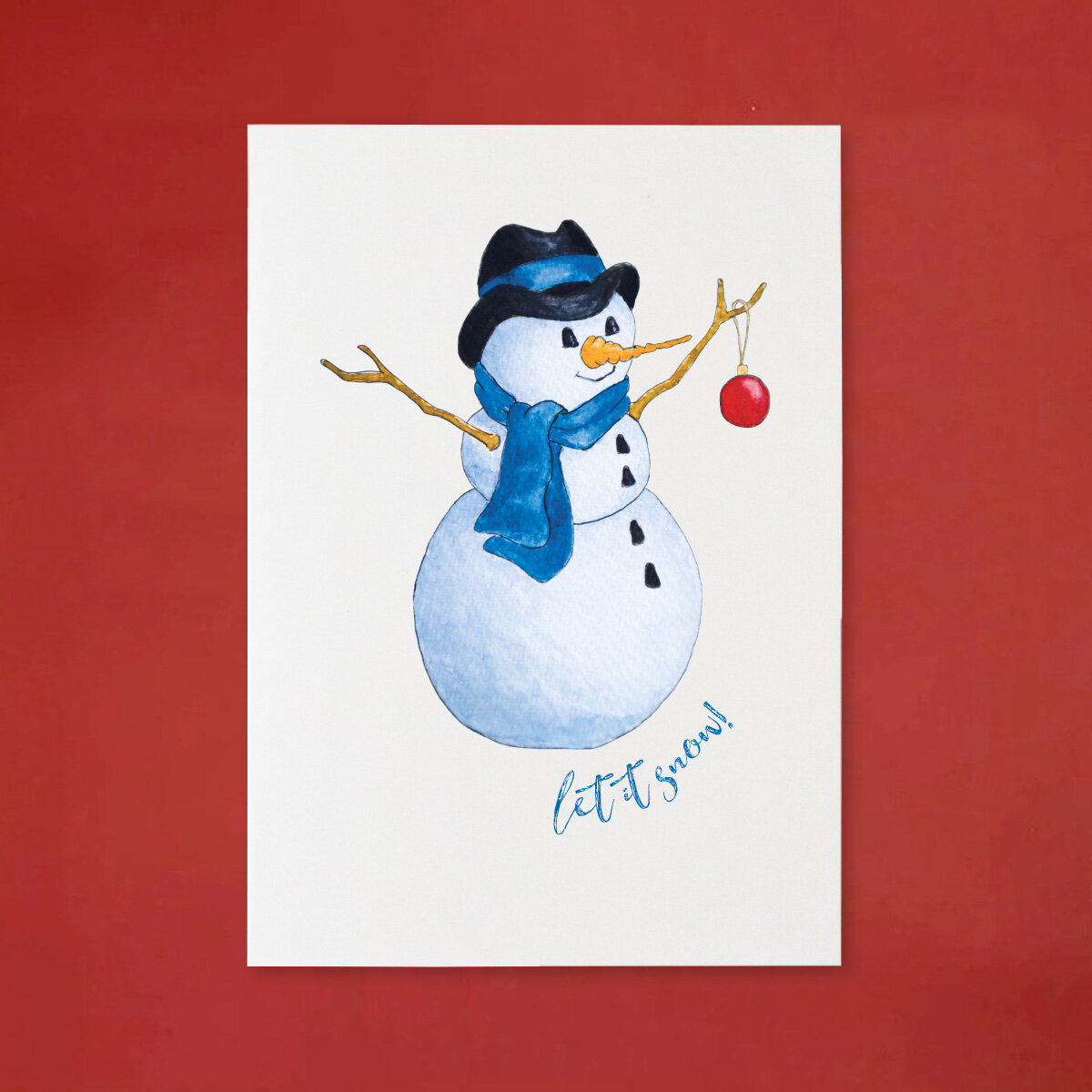 Paper-Roses | Greetings cards | Let it snow card