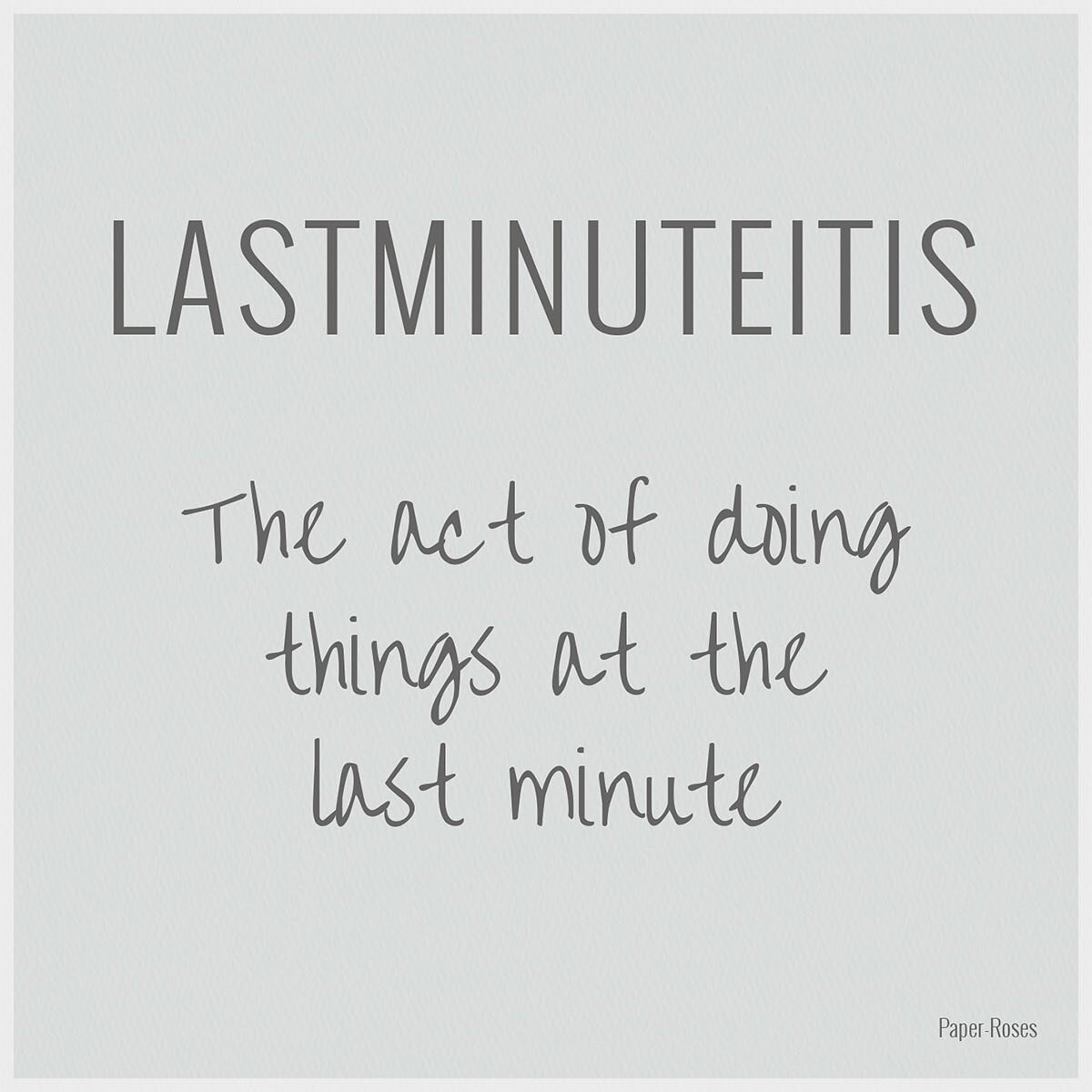 I&rsquo;ve got a terrible case of #lastminuteitis at the moment. I don&rsquo;t know about you, but it really stresses me out. I know some people thrive on the pressure, but not me. Unfortunately sometimes, like everyone, I end up with a to do list th