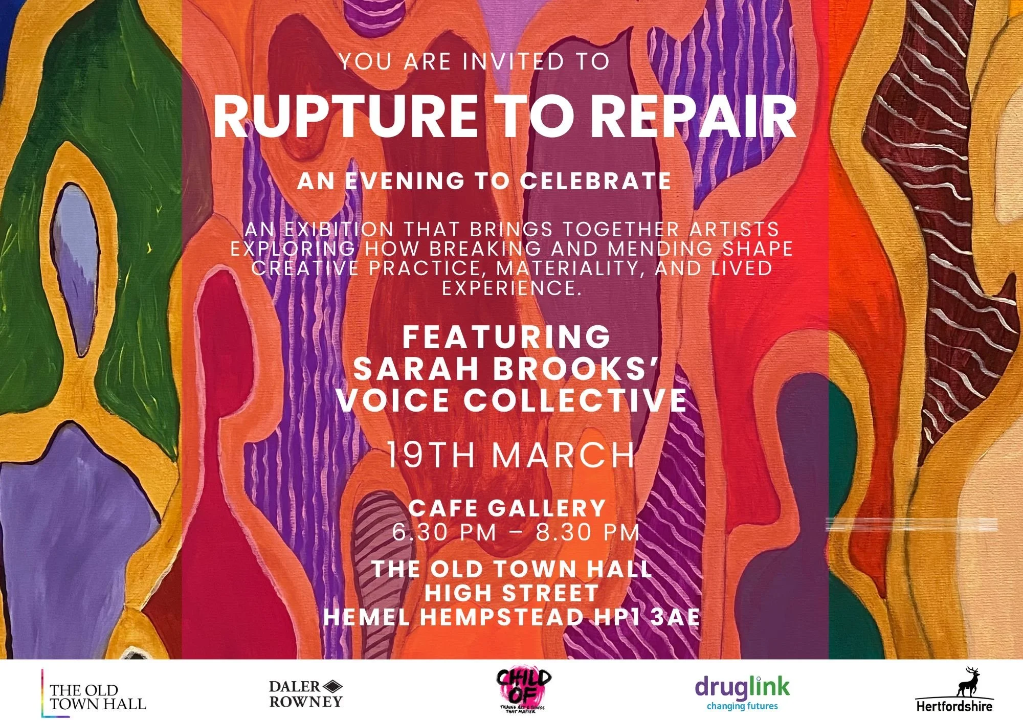 Don't miss this amazing exhibition - 19th March - The Old Town Hall 💜💙💚
