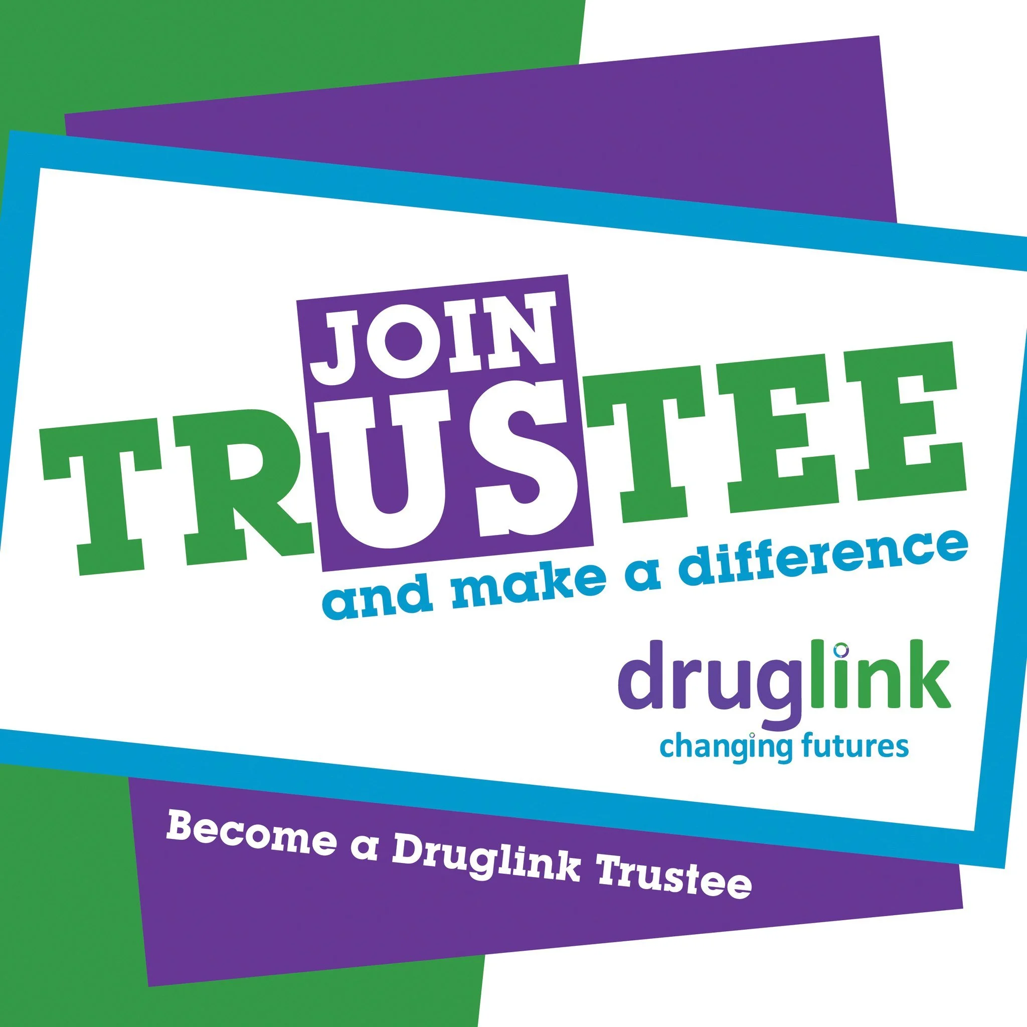 We&rsquo;re looking for new Trustees to join the board at Druglink 💜💙💚

If you care about supporting people affected by drugs and alcohol, strengthening communities, and helping a local charity grow its impact, this could be a great opportunity.

