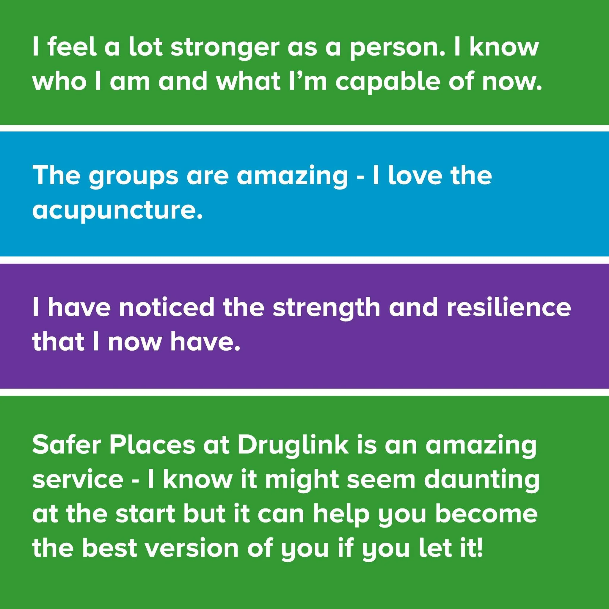 One of our Safer Places clients had some lovely words to say about her experience so far 💜💙💚