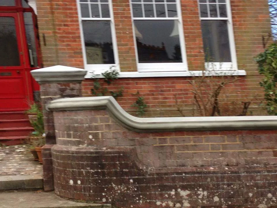 Cement run coping mould to a garden wall in Hassocks.jpeg