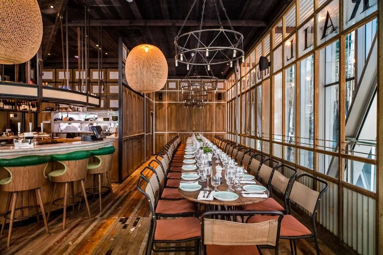 Rail House Cafe London long table - project management, quantity surveying and cdm services