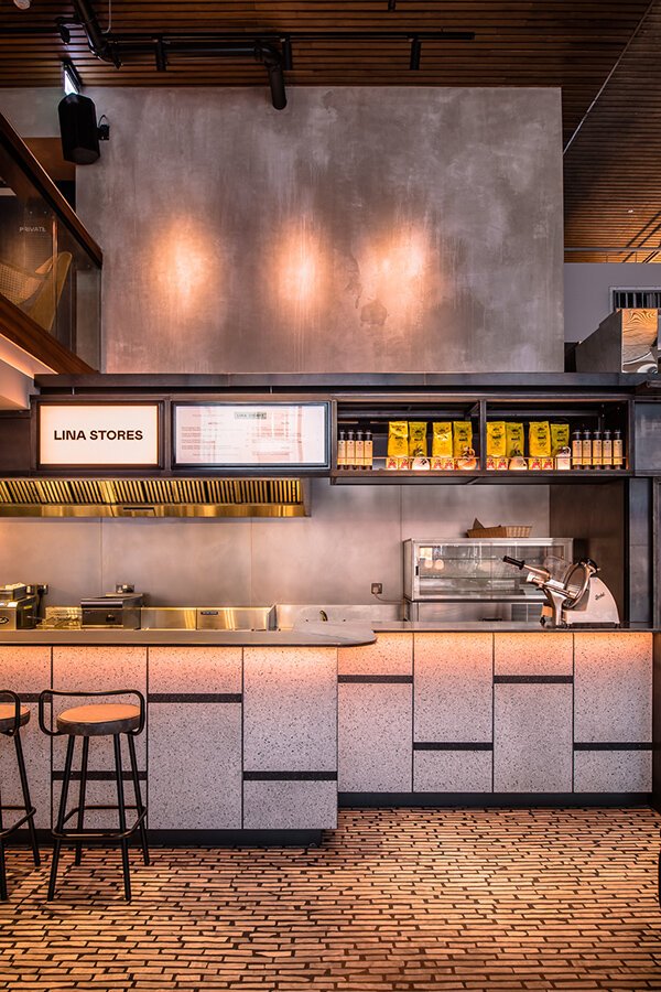 Arcade Foodhall - counter detail - - project management, quantity surveying and cdm services