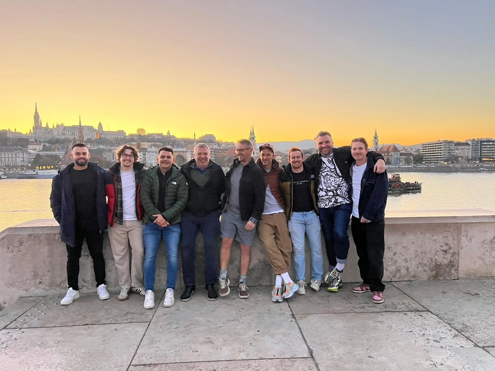 Team bonding in Budapest