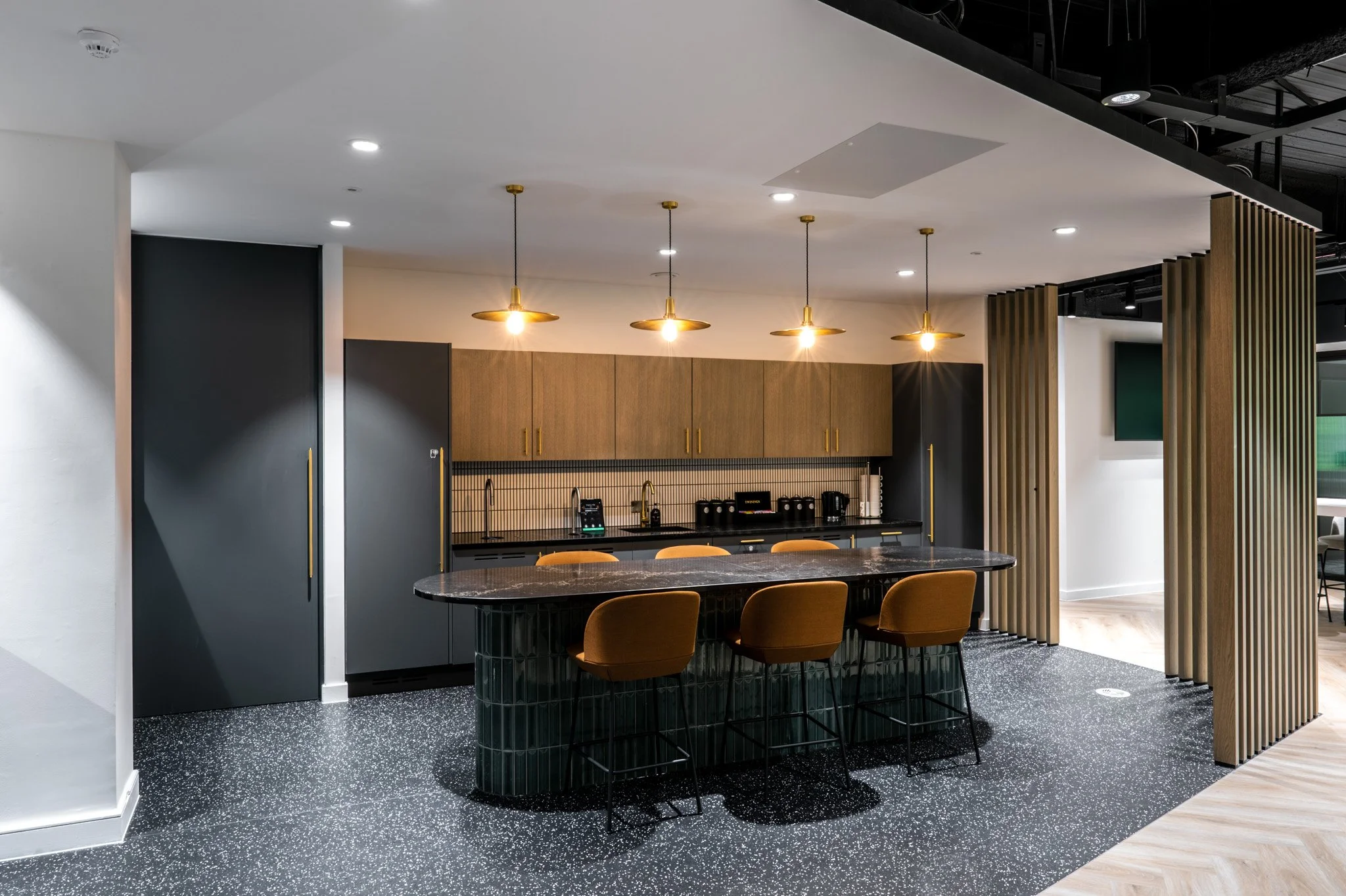 Watches of Switzerland HQ office kitchen - project management, quantity surveying and cdm services