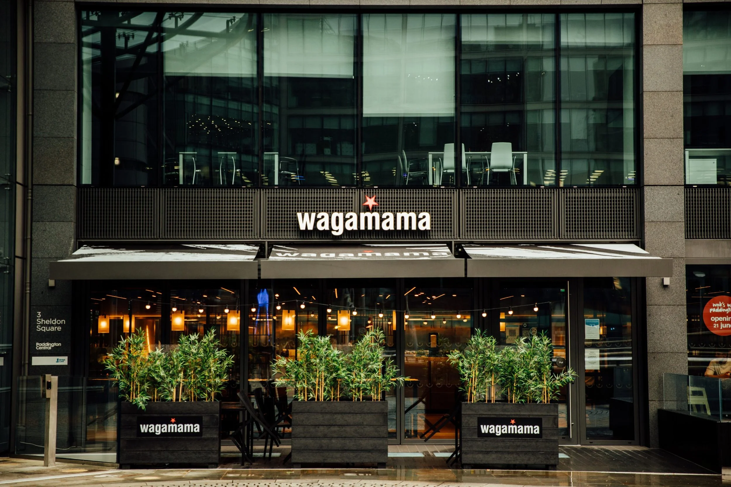 Wagamama restaurant exterior - project management, quantity surveying and cdm services
