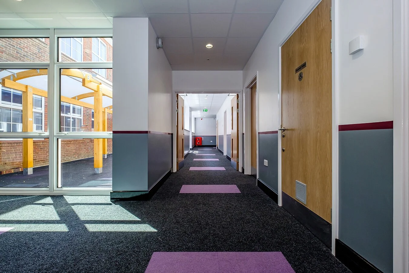 Worthing High School science lab refurbishment hallway - project management, quantity surveying and cdm services