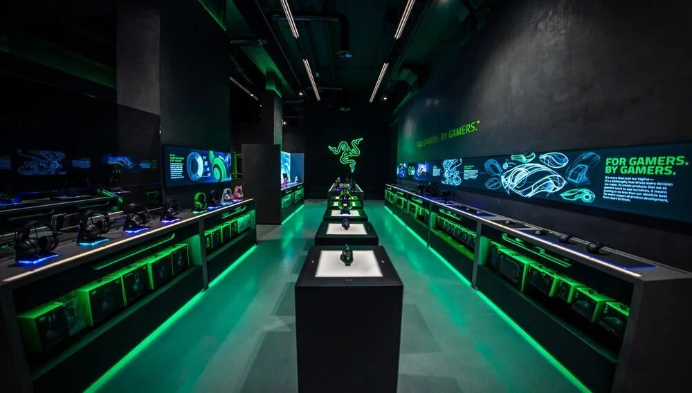 Razer store interior overview - project management, quantity surveying and cdm services