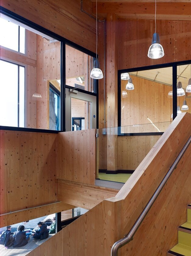 Graveney School refurbishment stairway detail - project management, quantity surveying and cdm services