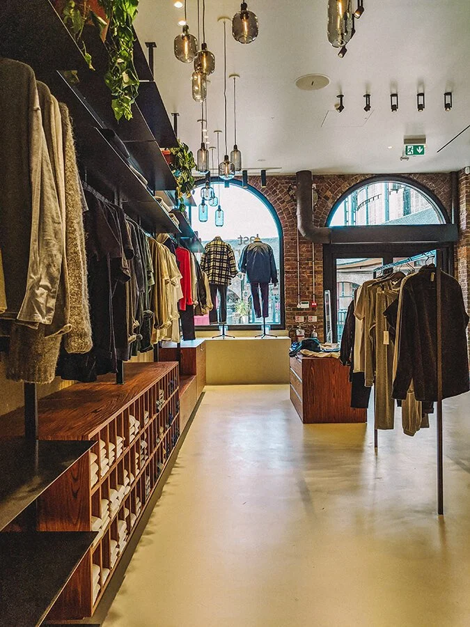 American Vintage clothes shop interior - project management, quantity surveying and cdm services