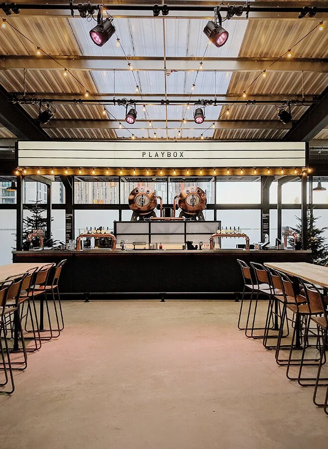 Boxpark Wembley bar - project management, quantity surveying and cdm services