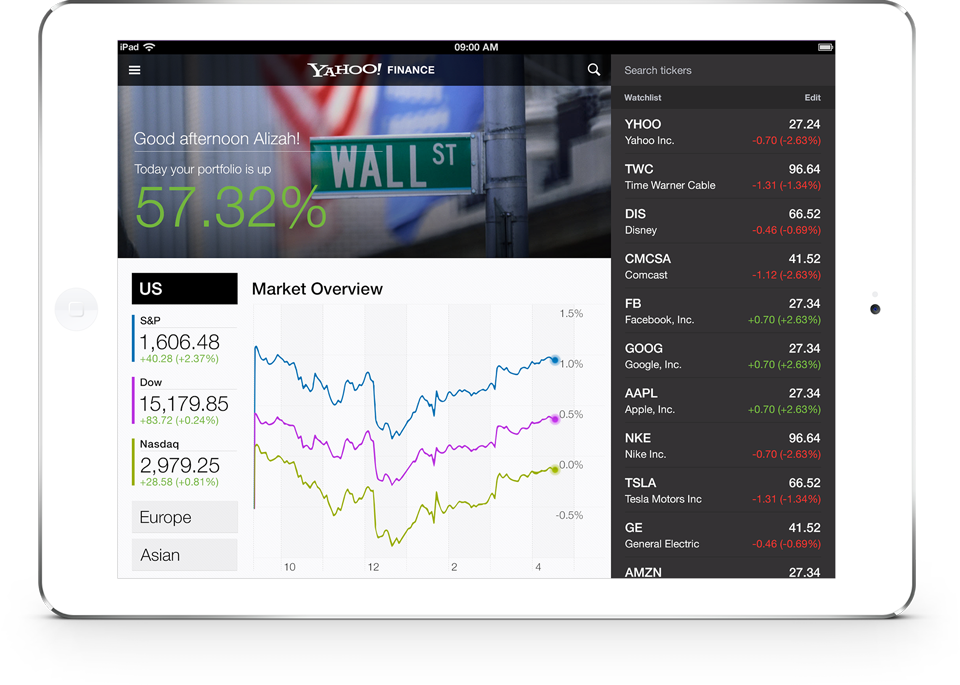 Yahoo Finance App for iPhone and iPad Updated With New Design - MacRumors