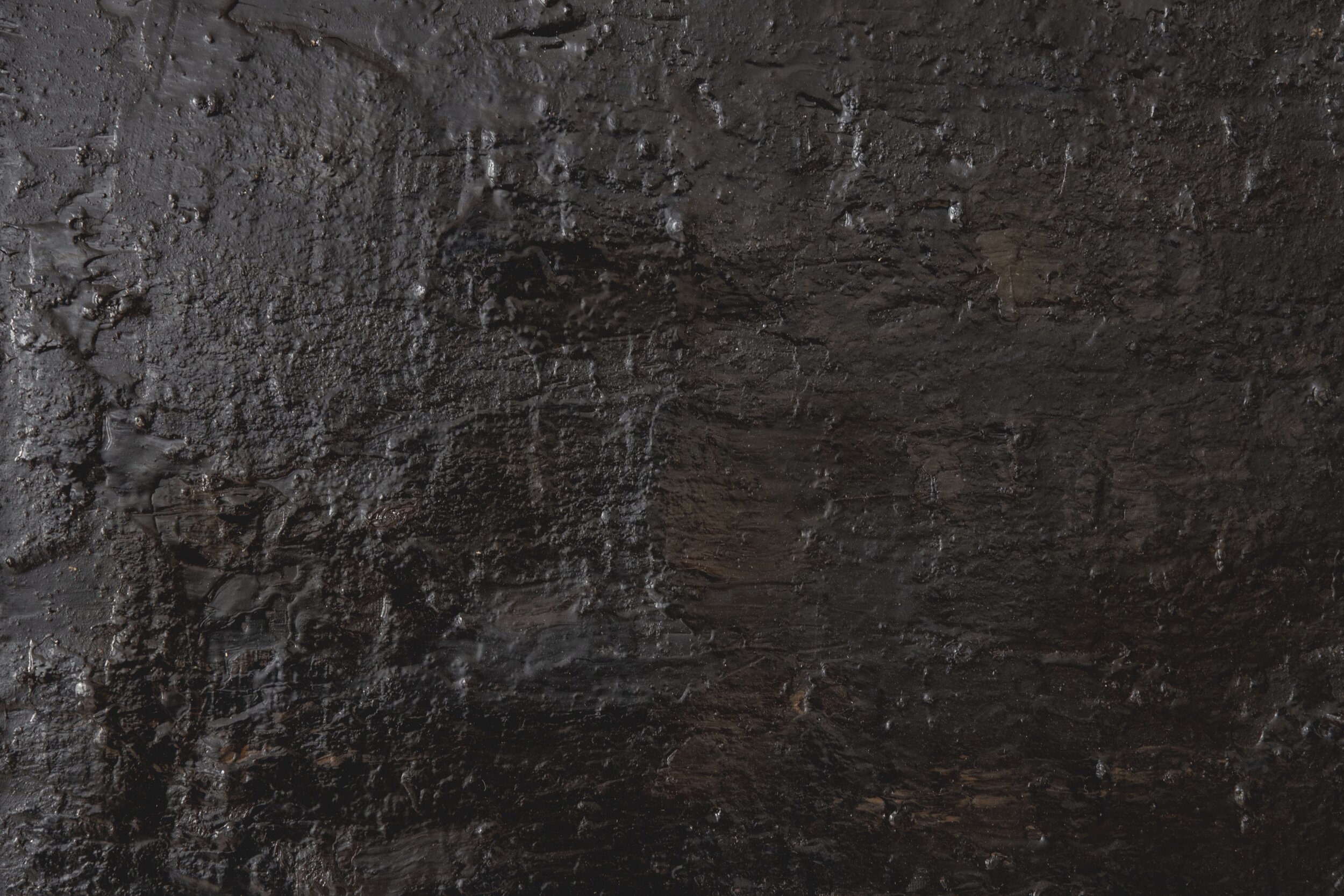 ‘Black Terrain II’, 2020, Liquid Bitumen & Soil on Board, 37cm x 47cm.jpg