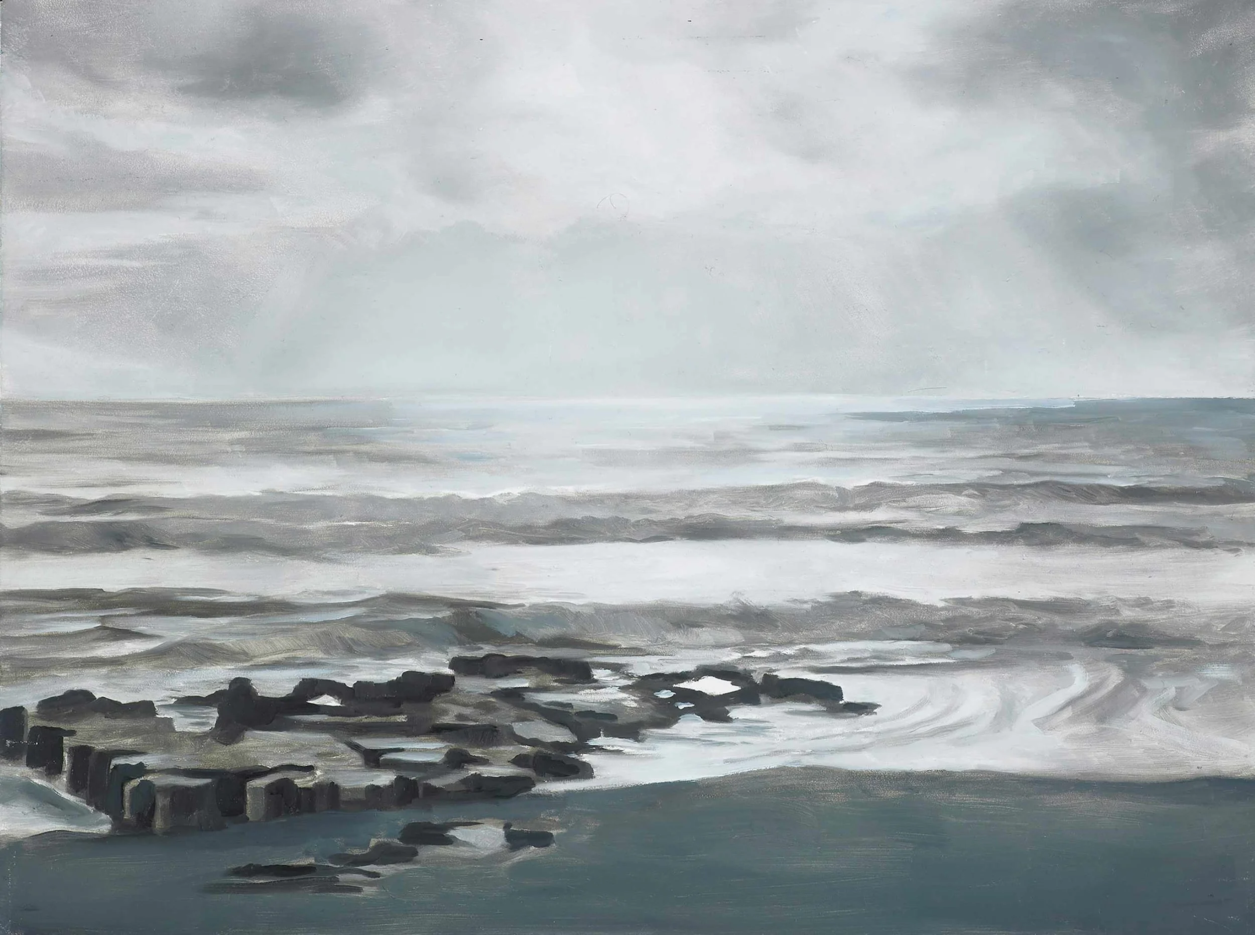 Sea clouds and stones