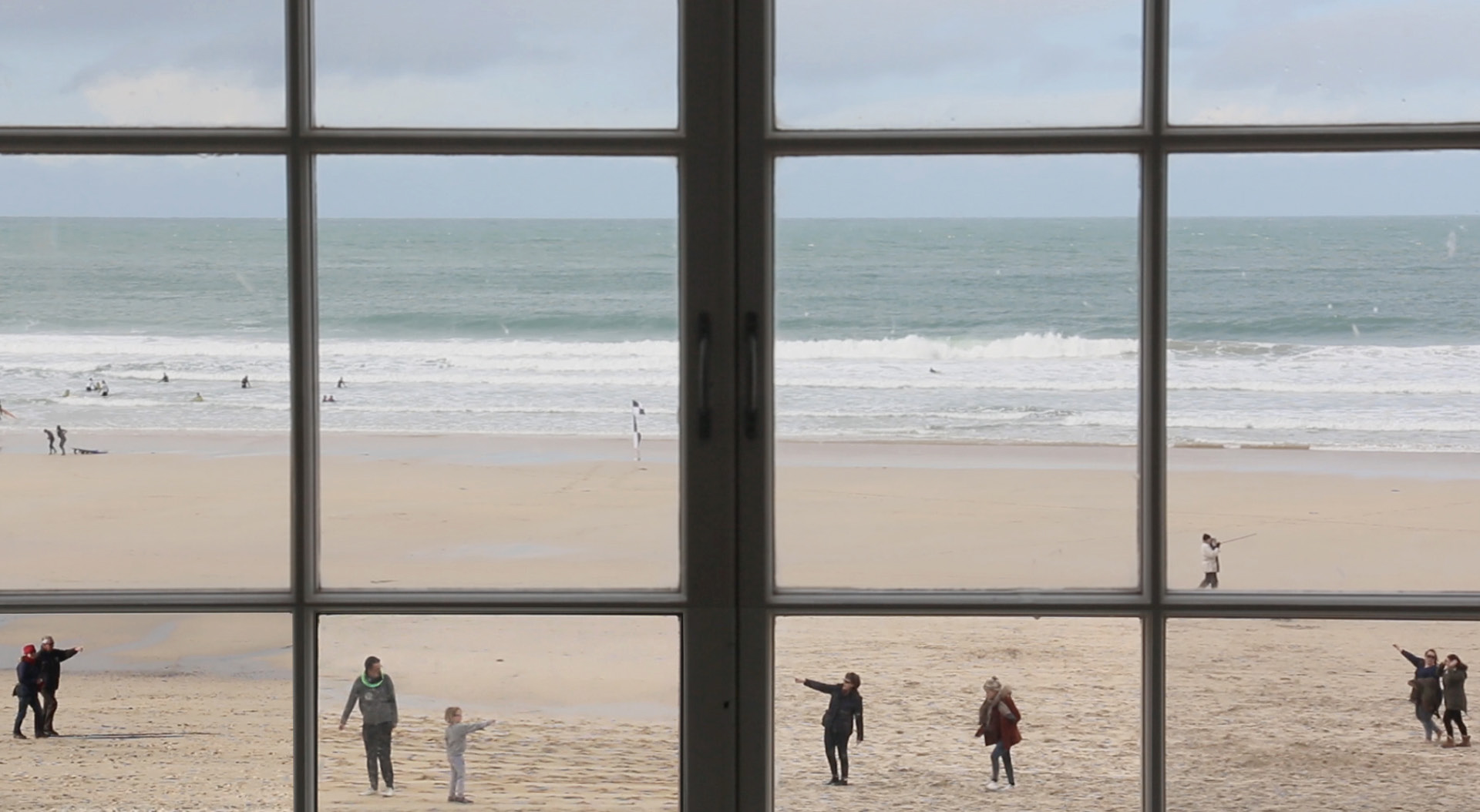 10 (2016) 15 mins. Three Screen Digital Projection. Still image from 10 . Made for solo show at Kestle Barton. Screened at Tate St Ives 2018.