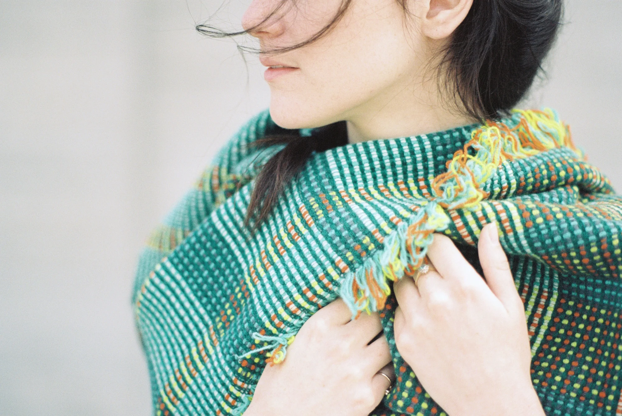 Hand Woven + Dyed Lambswool blankets,