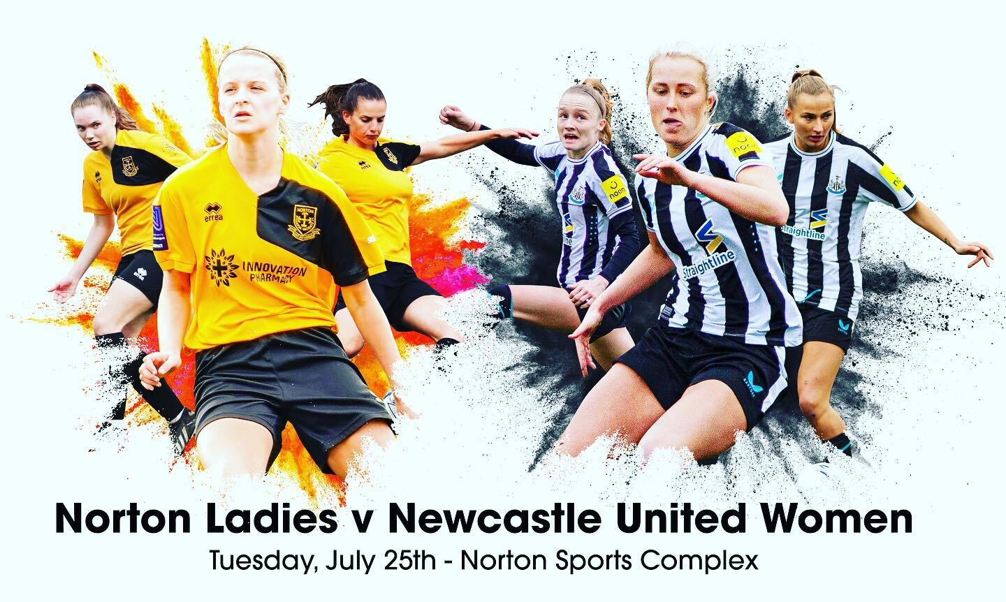 Next up for @nortonfcladies - the geordies are in town. Half and half scarves required for the Brannons