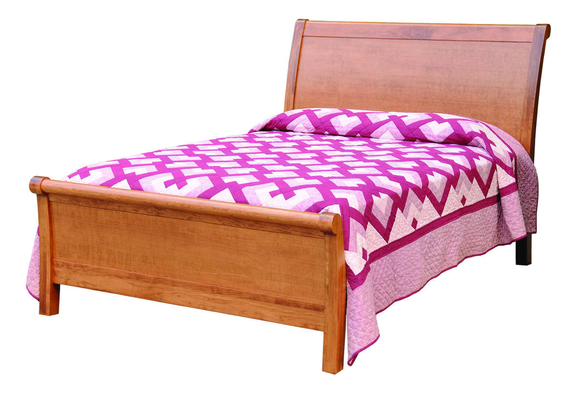 Sleigh bed available at Amish Oak Showcase