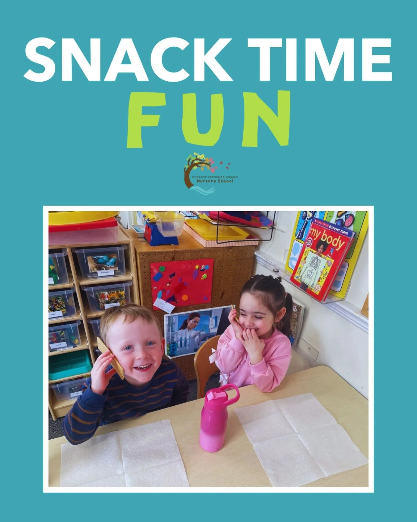 &ldquo;Excuse me, your graham cracker is calling&hellip; you better answer it!&rdquo; 📞

Snack time in the Yellow Room is always full of fun and imagination. From pretend phone calls to silly conversations, even a simple snack can turn into a moment