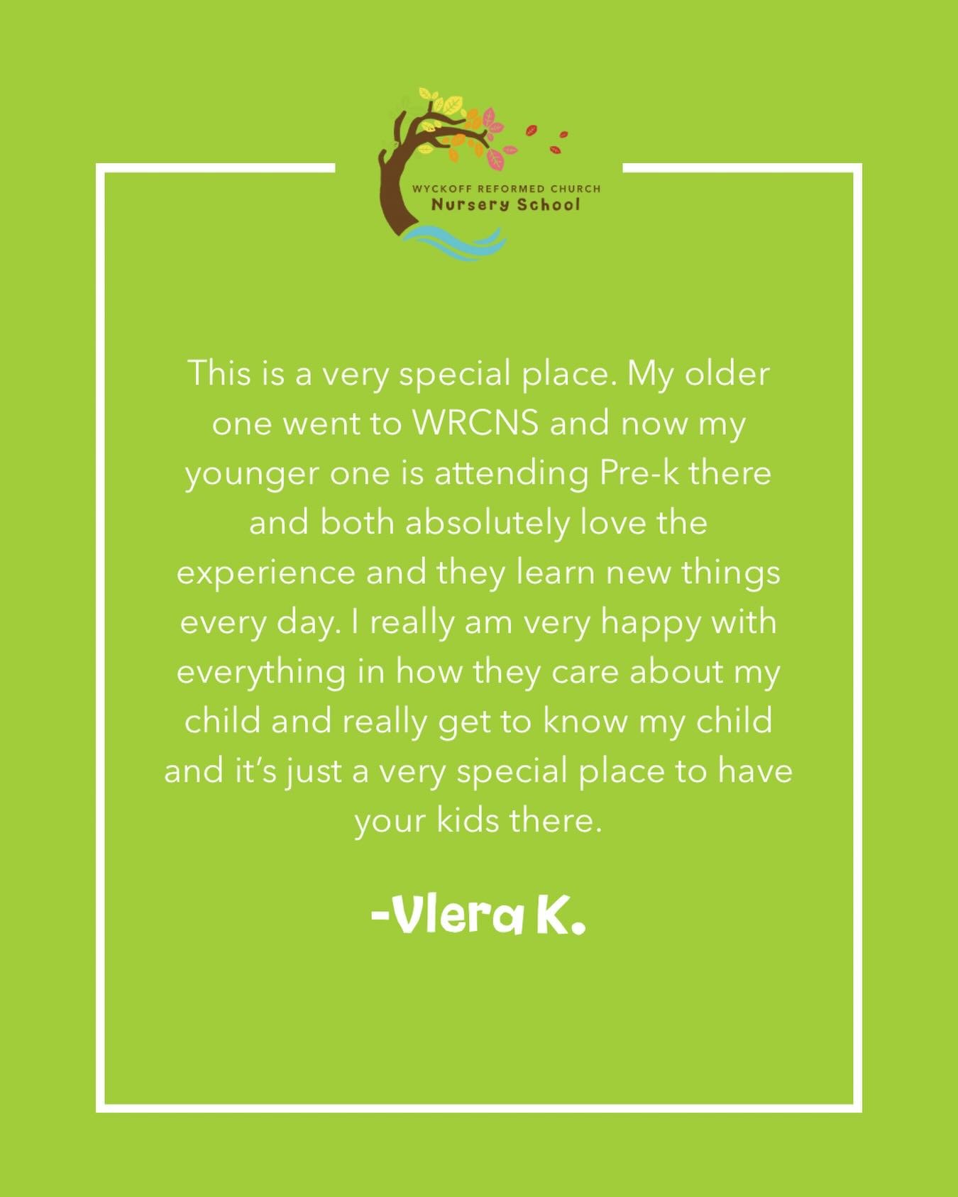 We are so grateful for the kind words shared about our WRCNS family 🩵 Reading your experiences means the world to us.

Thank you for trusting us with your little learners and for taking the time to share your experience. Your support helps our schoo