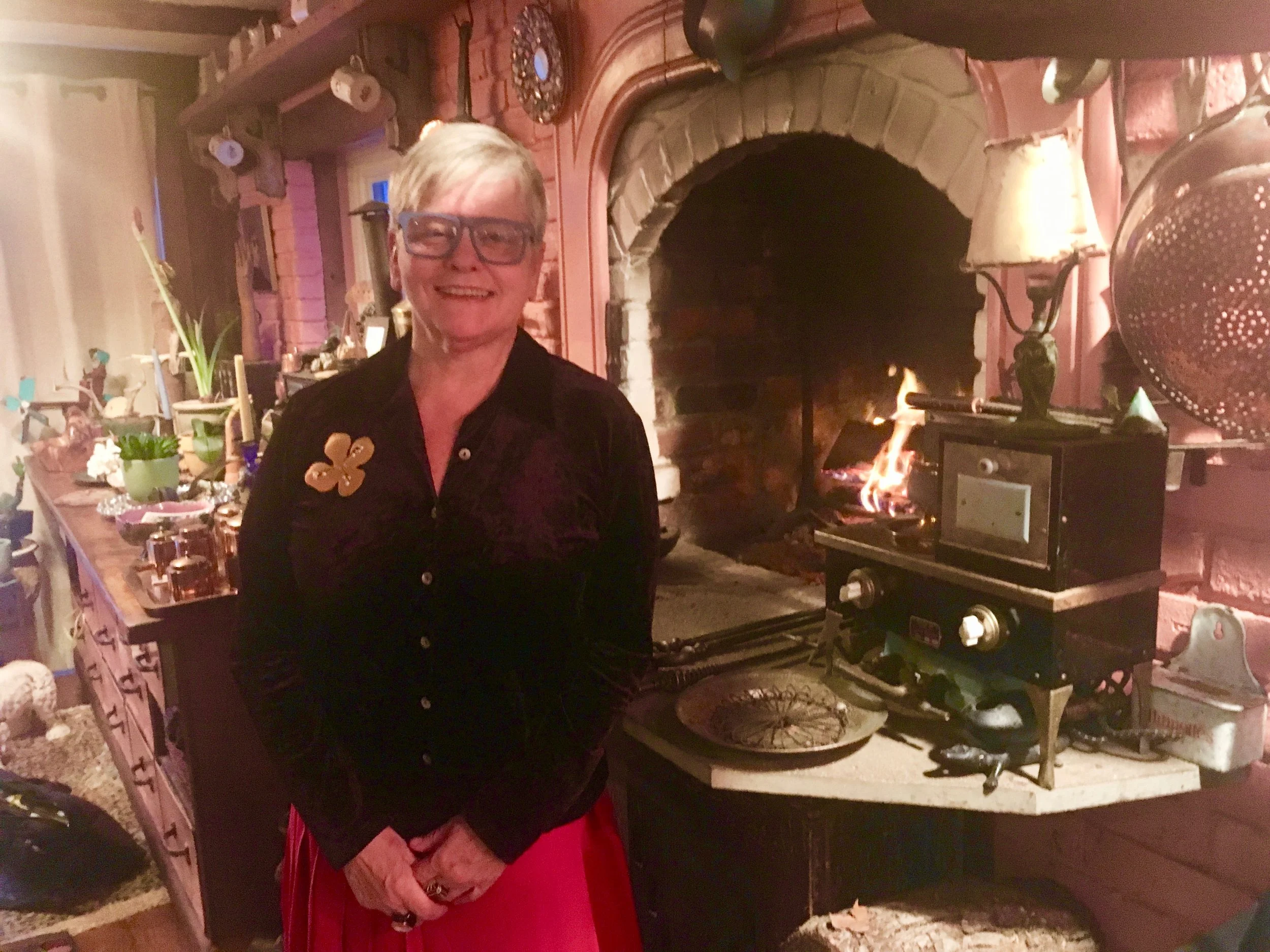 Carole has a collection of miniature stoves. 