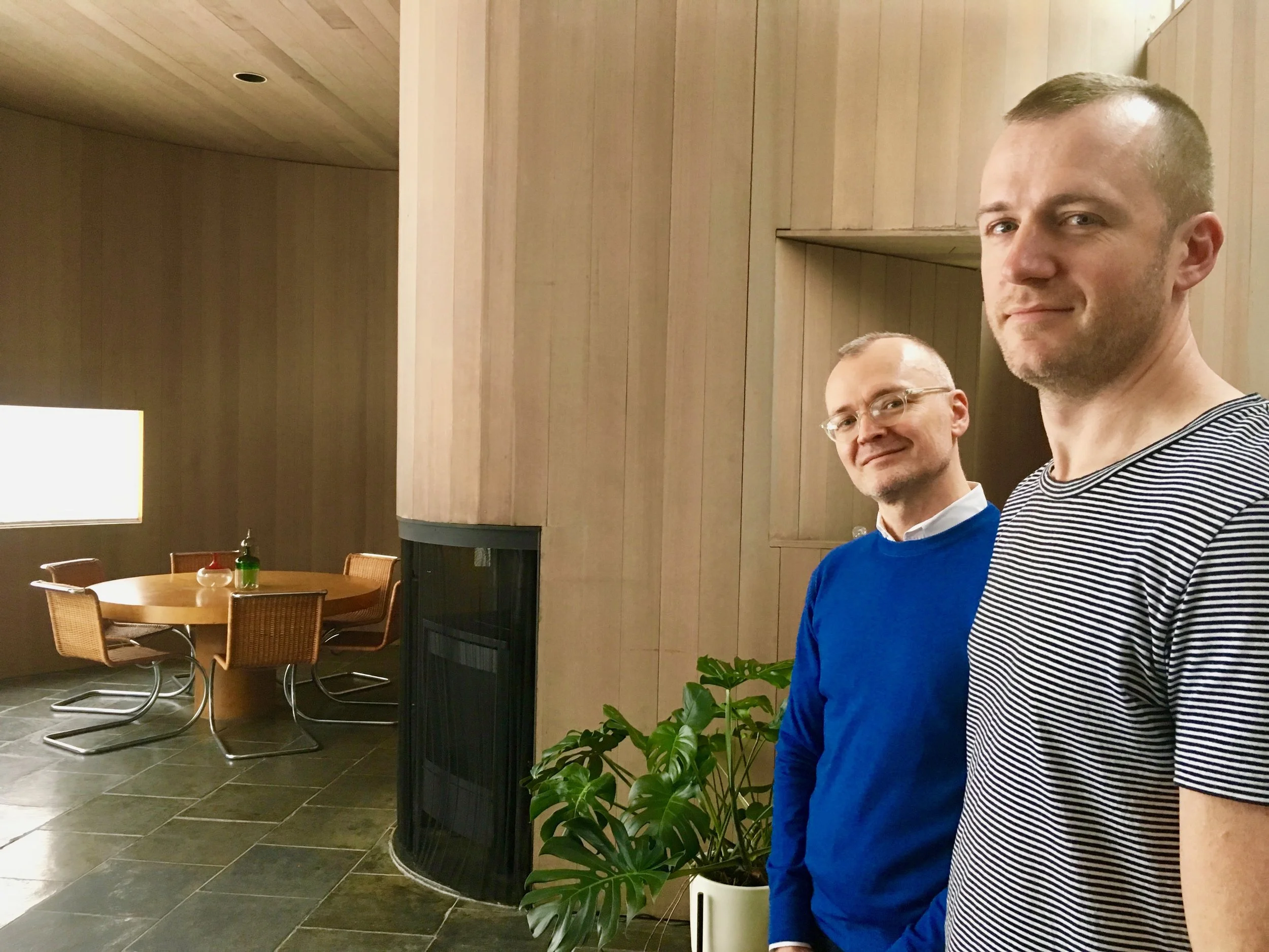 Tresnjak and husband Josh Pearsoin at their Manchester home. Photo by Frank Rizzo