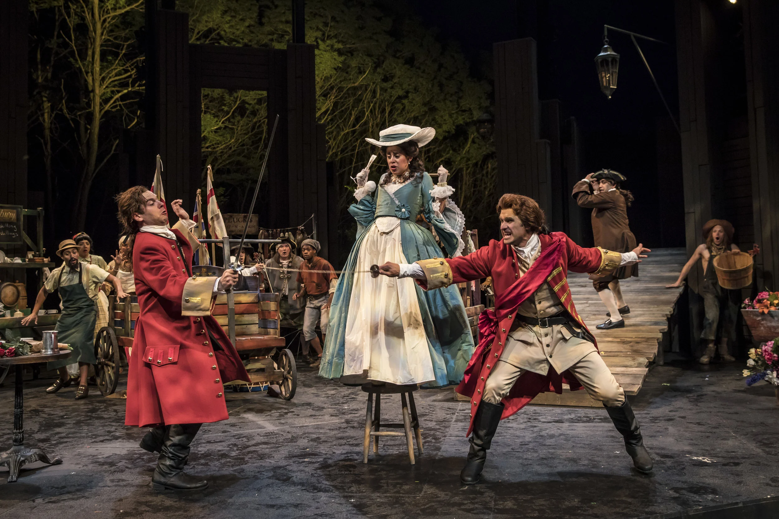 "The Recruiting Officer" with Nate Burger, Andrea San Miguel & Marcus Truschinski (foreground)