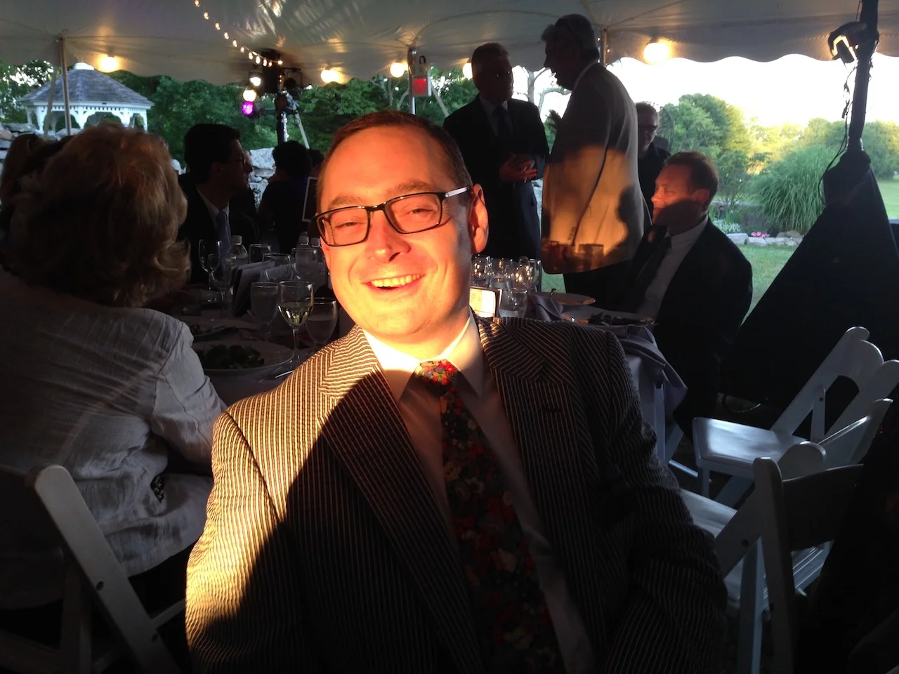 Michael Stotts at a gala event at the Eugene O;’Neill Theater Center in Waterford. Photo by Frank Rizzo.