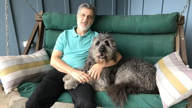 Bill Berloni and “Bowdie” who will star in “Because of Winn Dixie” at Goodspeed Opera House next summer.,