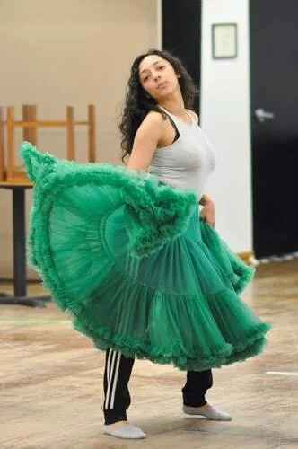 Gianna DiGregorio Rivera in rehearsal for “Quixote Nuevo” at Hartford Stage Photo by Liss Couch-Edwards.