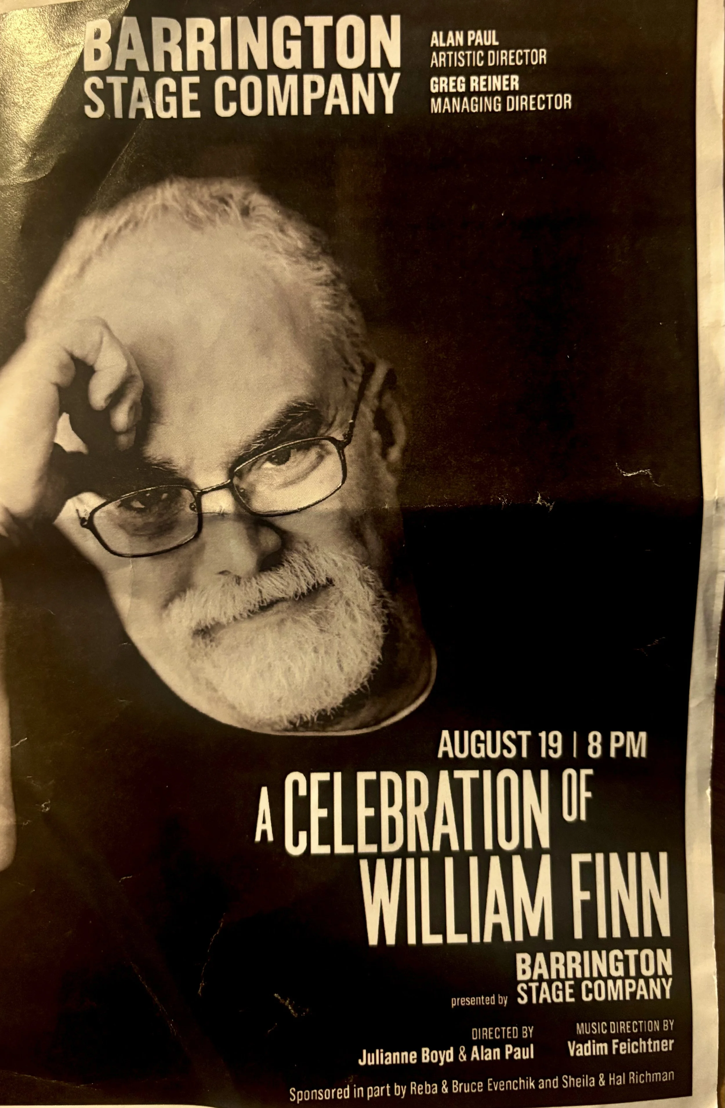 Memorial for Composer William Finn: Infinite Joy