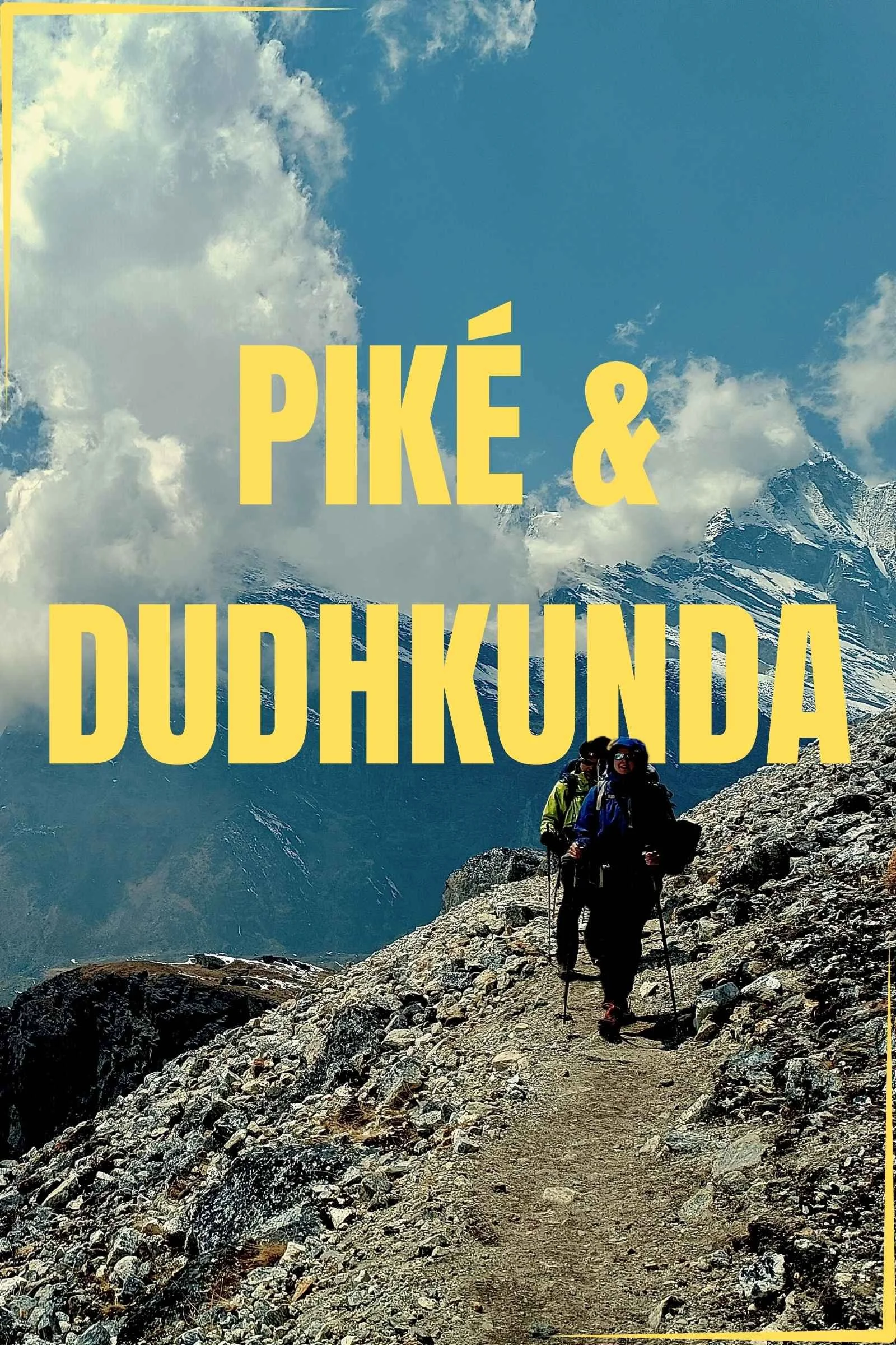 thumbnail de notre trek au pike peak et dudhkunda représentant un trekkeur en route.