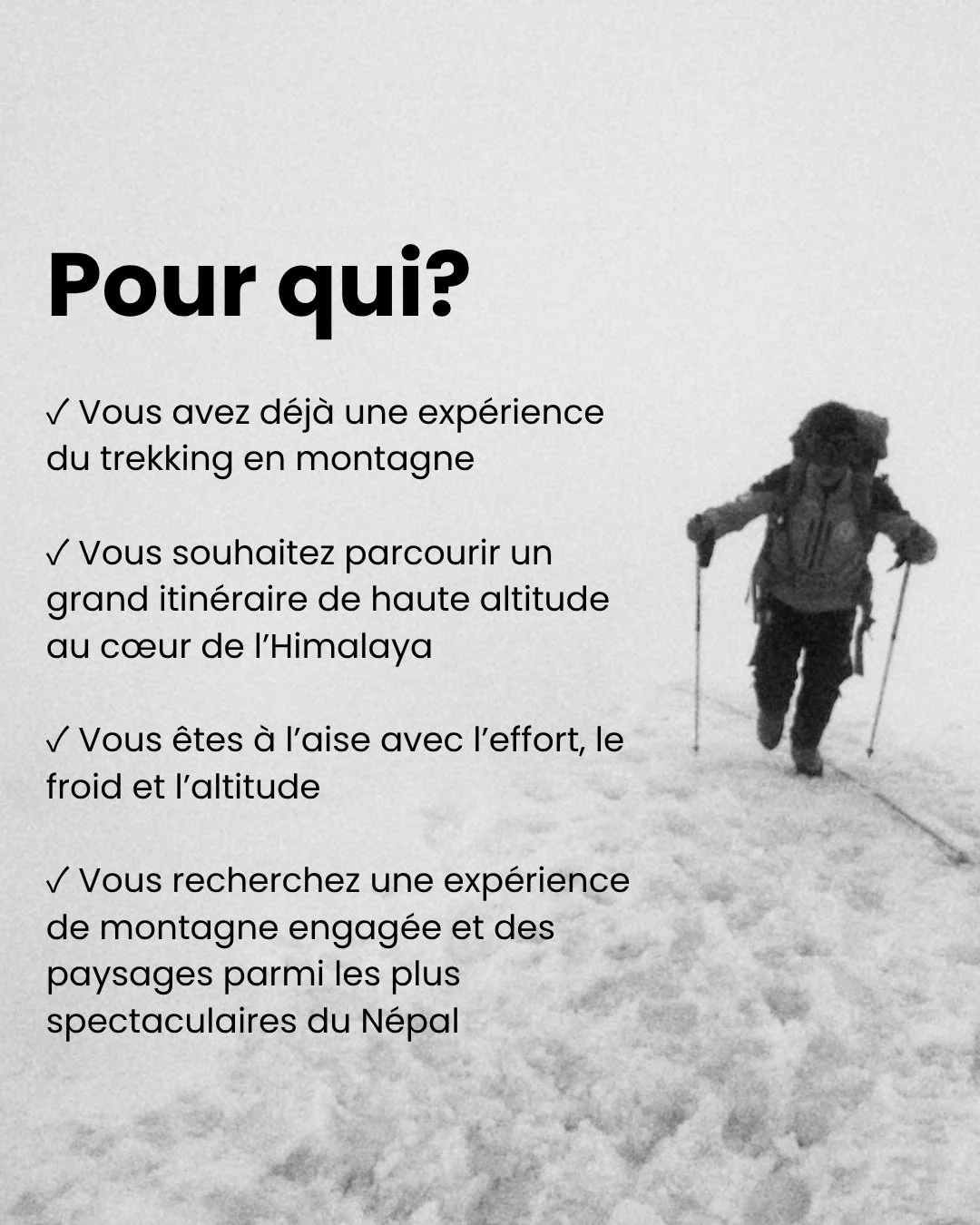 encadré expliquant à qui se destine le trek des trois cols