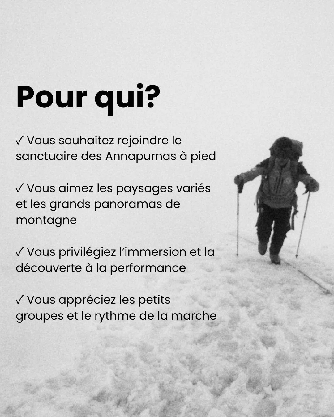 encadré expliquant à qui se destine le trekking du camp de base d l'annapurna